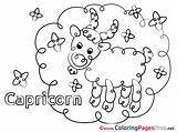 Capricorn Coloring Sheet Pages sketch template