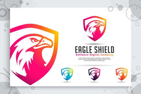 Ilustración del Eagle Shield tech vector logo - ID:119819466 - Imagen libre de regalías - Stocklib