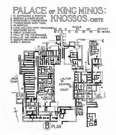 Knossos: reconstruction plan | Minoan architecture, Minoan, Minoan art