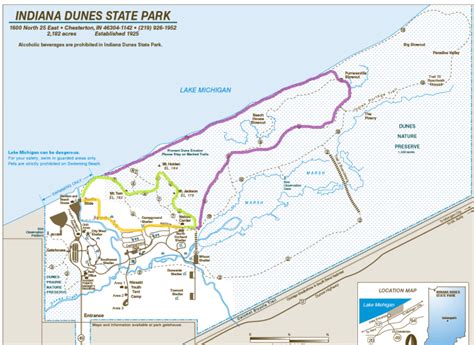 Indiana Dunes Trail Map