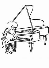 Piano Keys Coloring Page Pages sketch template