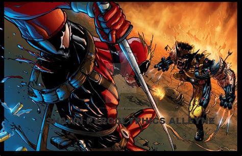 Deadpool vs Wolverine by pyroglyphics1 on DeviantArt