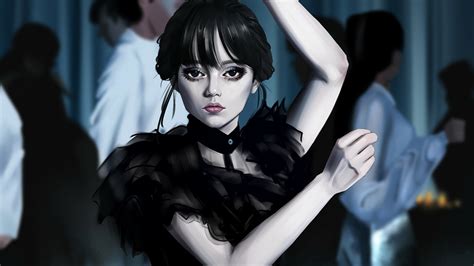 2560x1440 Wednesday Addams Dance Art 1440P Resolution Wallpaper, HD Artist 4K Wallpapers, Images ...