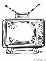 TV Coloring Pages Free Printable And Easy sketch template