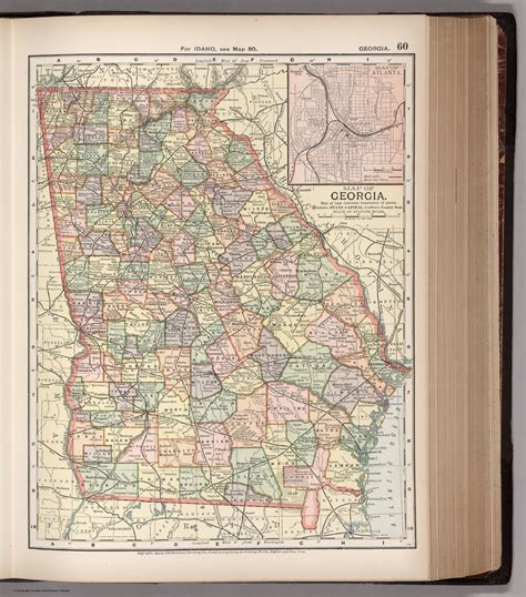 Map of Georgia. Copyright 1891 by Matthews-Northrup Co. ... Buffalo ...