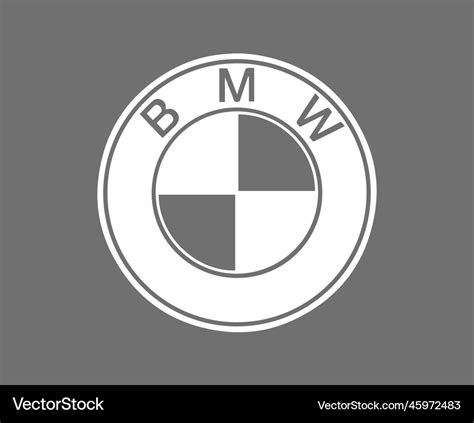 Bmw brand logo car symbol white design Royalty Free Vector