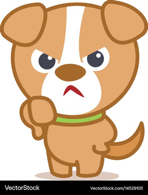 Angry dog cartoon Royalty Free Vector Image - VectorStock