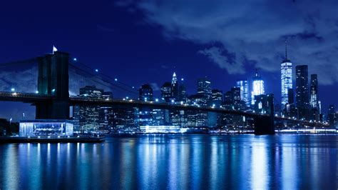 New York Night Skyline Free Stock Photo - Public Domain Pictures