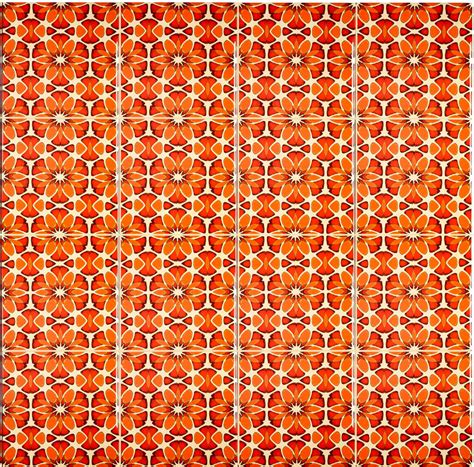 Moroccan Flower Tile - Orange Apricot Version – DoodlePippin