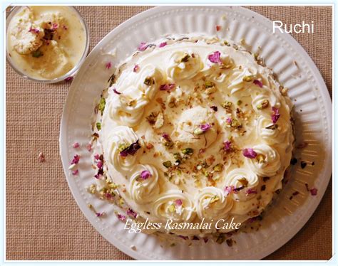 Ruchi: Eggless Rasmalai Cake