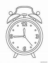 Alarm Clock Coloring Pages sketch template