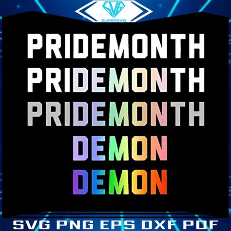 Pride Month Demon LGBTQ PNG Sublimation Design