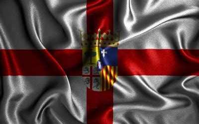 Download wallpapers Zaragoza flag, 4k, silk wavy flags, spanish provinces, Day of Zaragoza ...