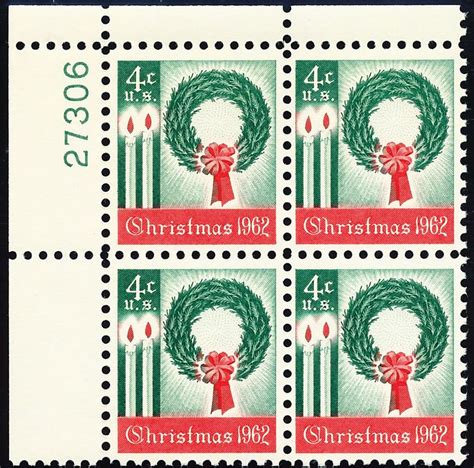 From 1962, this is the First Christmas stamp from the postal service ...