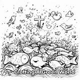 God Created The World Coloring Pages  Free & Printable sketch template