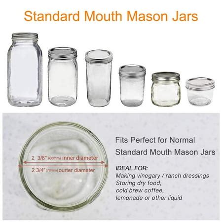 Reusable Mason Jar Lids Wide Mouth Leak-Proof Seal Lid for Canning Jars Silver | Walmart Canada