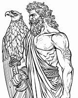 Zeus Coloring Pages  Greek Mythology sketch template