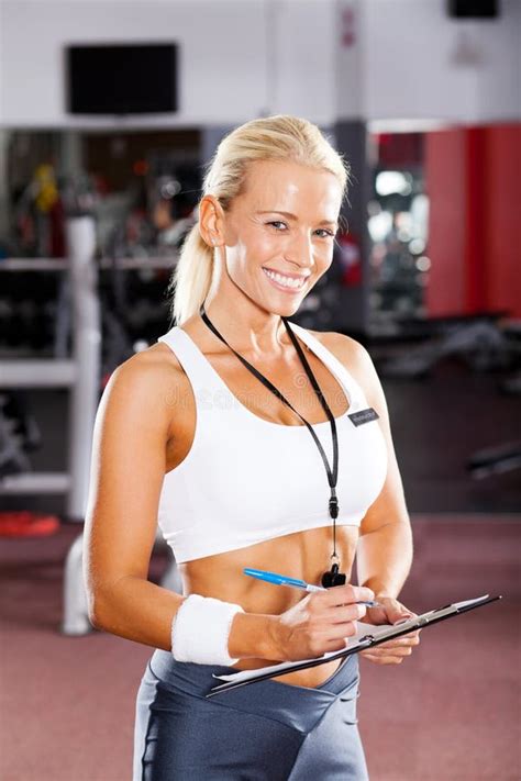 Female Gym Instructor Stock Photography - Image: 24614762