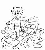 Hopscotch Coloring Pages sketch template