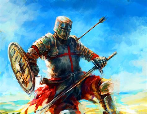 A wounded Templar knight Medieval Knight, Medieval Fantasy, Knights Templar Order, Knight Tattoo ...