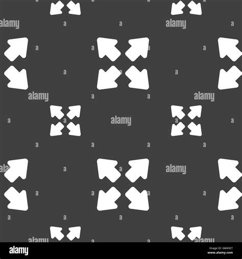 Deploying video, screen size icon sign. Seamless pattern on a gray background. Vector Stock ...