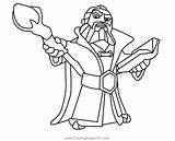 Grand Warden Clash Of Clans Coloring Page For Kids  Free The sketch template