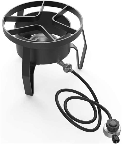 Outdoor & Indoor Portable Propane Stove, Single & Double Burners with Gas Premium Hose ...