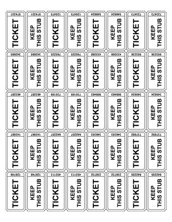 Numbered Raffle Ticket - Tim's Printables