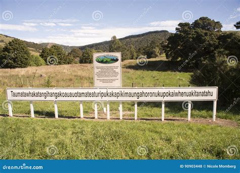 The Longest Place Name in New Zealand Stock Photo - Image of sign, battle: 90903448