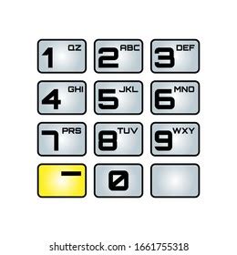 Phone Keypad Letters Converter Vector Illustration Stock Vector ...