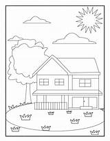 Dibujos De edificios Para Colorear Niños  Vector Premium sketch template