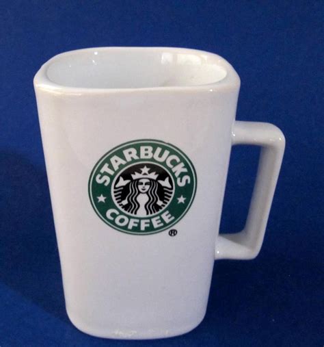 Starbucks Logo Square Coffee Mug Cup Bowl White & Green Mermaid Logo 2007 12 oz #Starbucks at ...