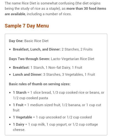 Rice diet basic menu | Rice diet, Fruit lunch, How to cook pasta