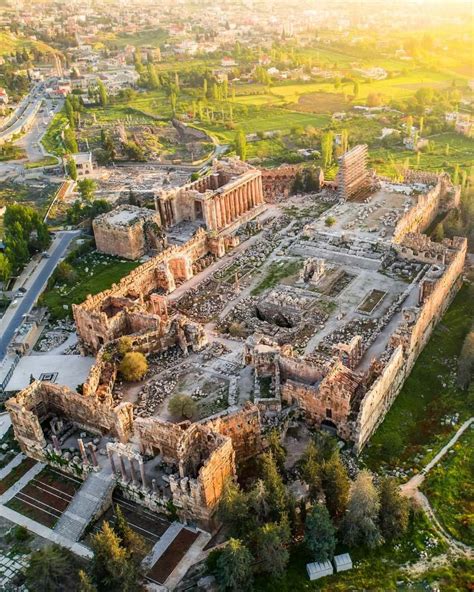 Aerial view of Baalbek Temple, Lebanon. - Centroid PM