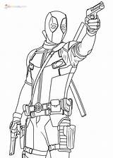 Images Of Deadpool Coloring Pages sketch template