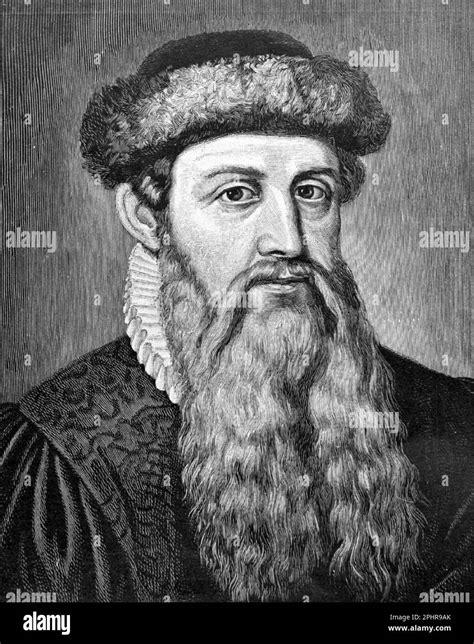 Johannes Gensfleisch zur Laden zum Gutenberg (1393–1406 – 1468) German inventor and craftsman ...