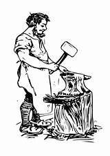Vintage Strong Blacksmith coloring Page  Free Printable Coloring Pages sketch template