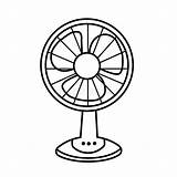 Electric Fan For Coloring Worksheet Page Kids Stock  sketch template