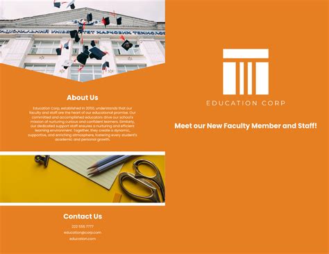 Faculty and Staff Brochure Template - Edit Online & Download Example | Template.net