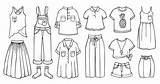 Spring Clothes Coloring Pages sketch template