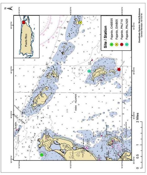 Location of coral reef monitoring stations within the Cordillera de ...