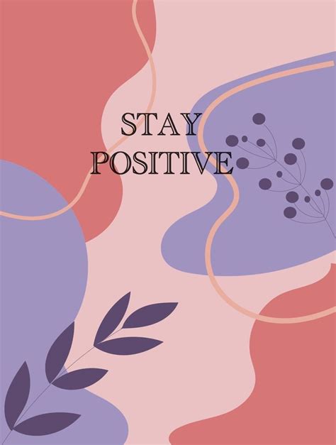 Stay Positive Poster in Black and Purple