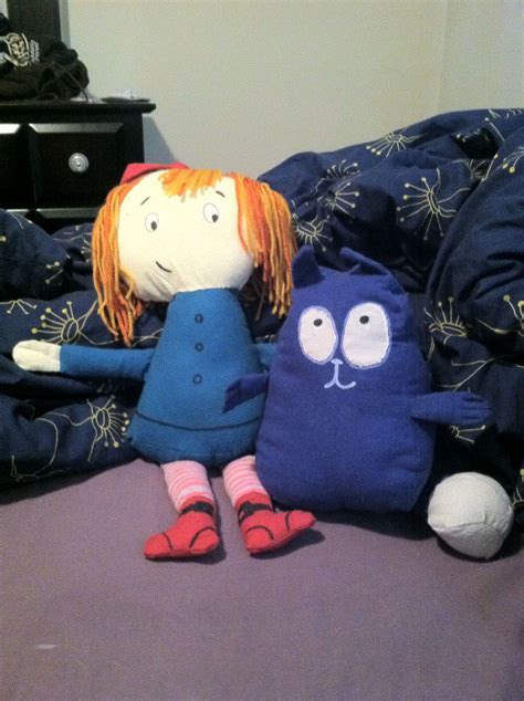 Finished Peg and Cat dolls from PBS's Peg+Cat show | Cat doll, Dinosaur ...