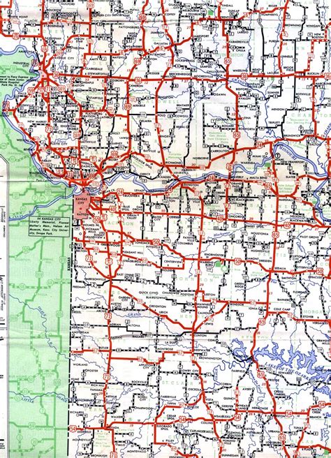 Map Of Western Missouri | East Map