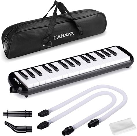 CAHAYA Melodica 32 Keys Double Tubes Mouthpiece Air Piano 32Keys, Black – compod geek store