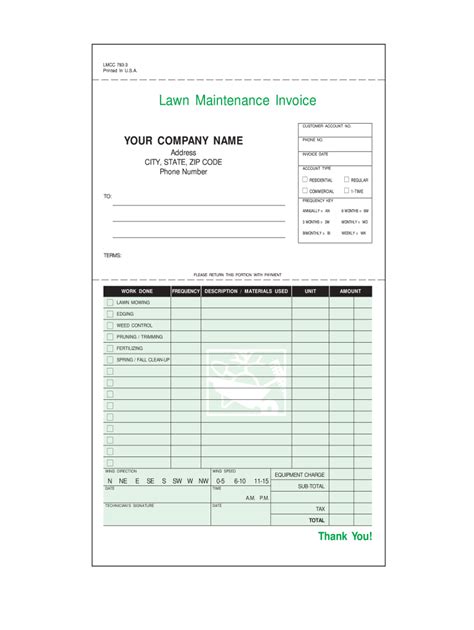 Lawn Care Invoice Template - Fill Online, Printable, Fillable, Blank ...