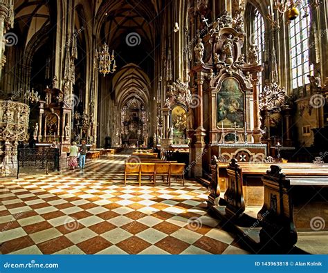 Interior Of St. Stephens Cathedral In Vienna Editorial Image ...