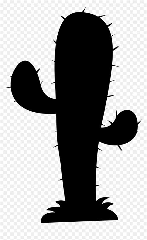 Transparent Black Cactus Silhouette - Silhouette Cactus Clipart Black And White, HD Png Download ...