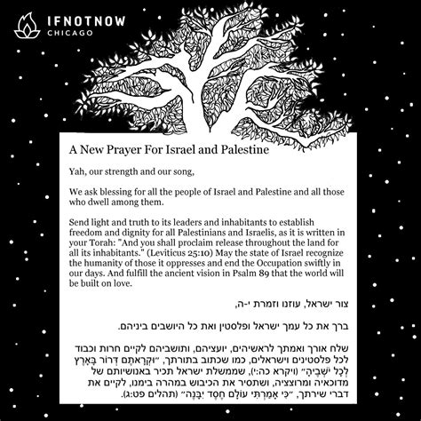 תפילה לישראל ופלסטין | Prayer for Israel and Palestine by IfNotNow-Chicago (5778) • the Open ...