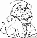 Christmas Animal Coloring Pages Printable  For Kids sketch template